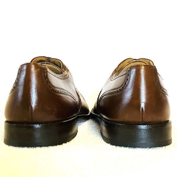 Mezlan Florence Shoes Cap Toe Pebbled Leather Oxford 8 Men Burgundy Oxblood main image 10